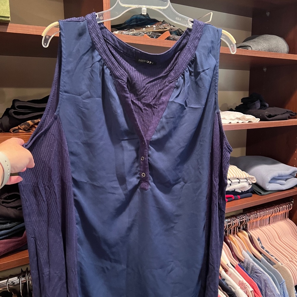 PaperMoon Navy Blue Tank 2X